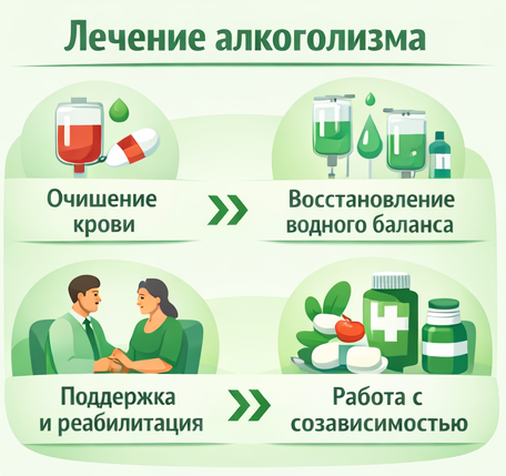 лечение алкоголизма в Ленинске этапы
